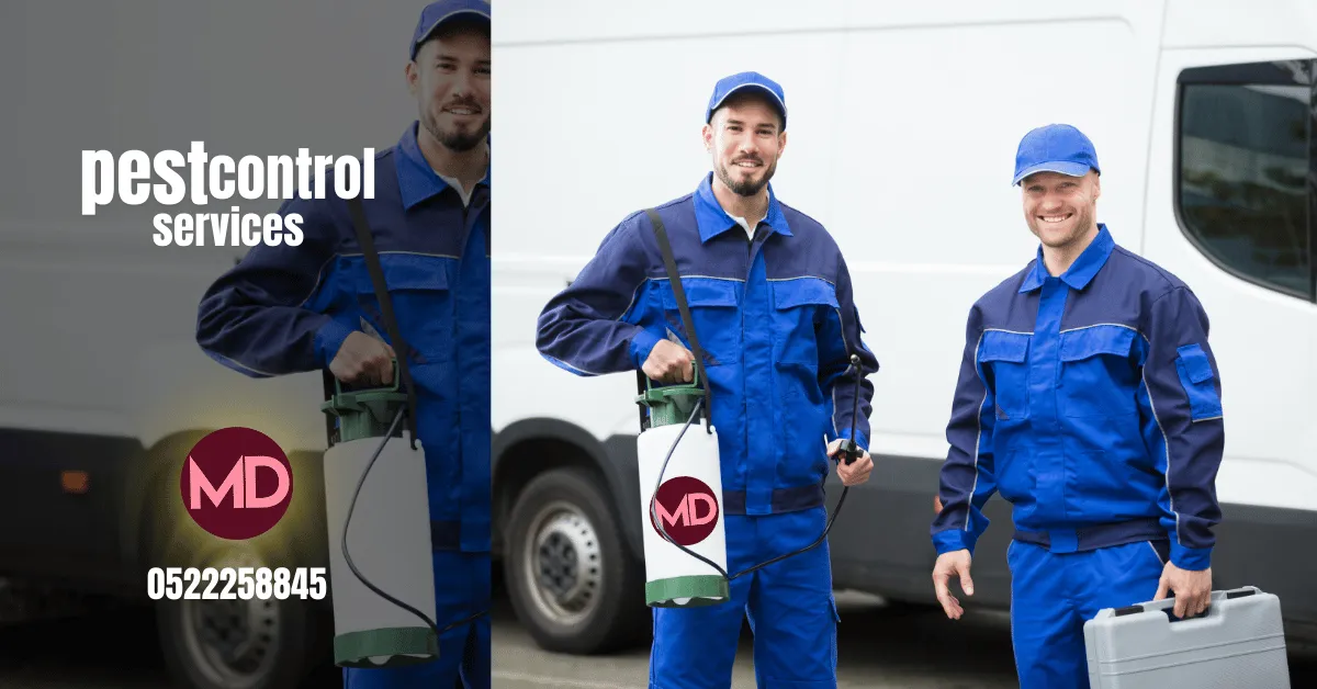 فريق TheMaids.ae أثناء مكافحة الحشرات في أبوظبي