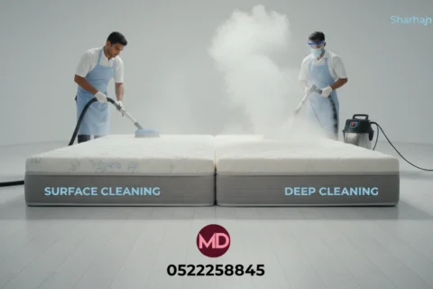 الفرق بين التنظيف العميق والتنظيف السطحي للمراتب في الشارقة 2026
