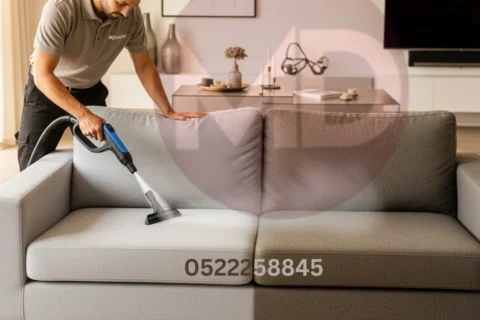 قبل وبعد تنظيف كنب في ابوظبي